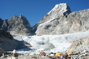 Kyajo Ri from base camp Kyajo Ri from base camp