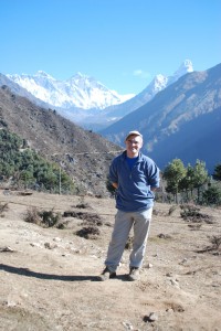 Peter "Radar" Watson in Napal With Mount Everest In Background
